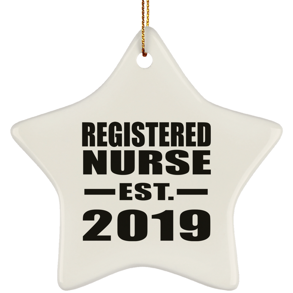 Registered Nurse Established EST. 2019 - Star Ornament