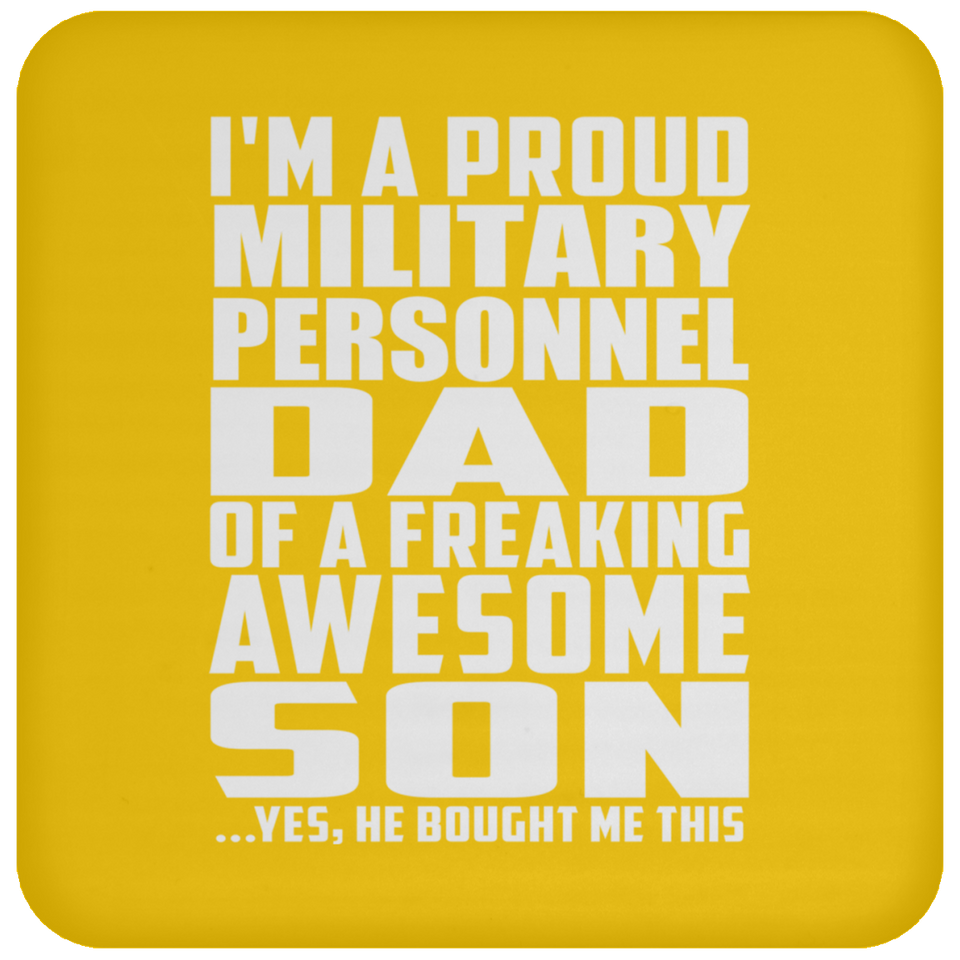 Proud Military Personnel Dad Of Awesome Son - Drink Coaster