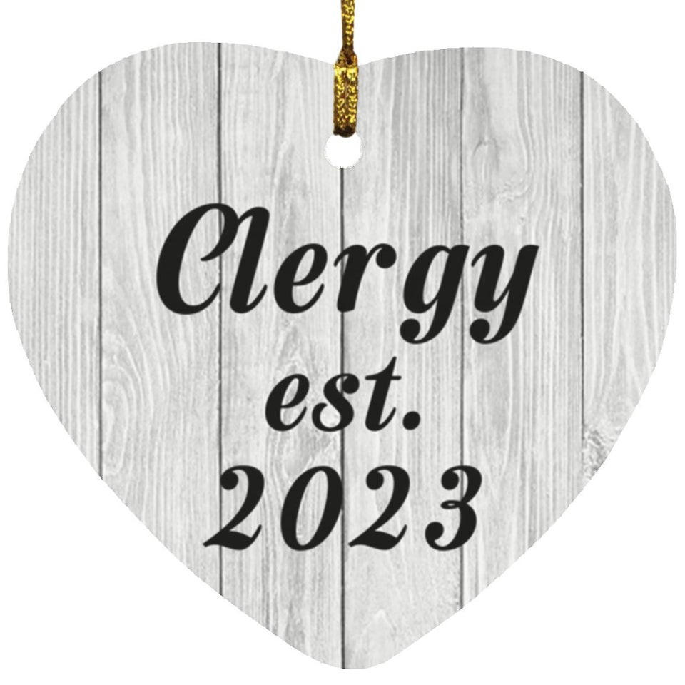 Clergy Established Est. 2023 - Heart Ornament F