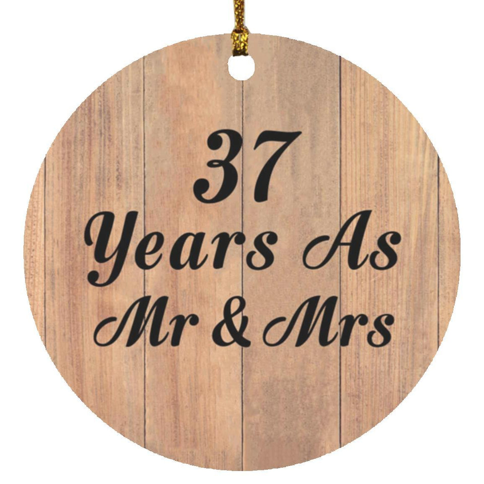 37 Years As Mr & Mrs - Circle Ornament C