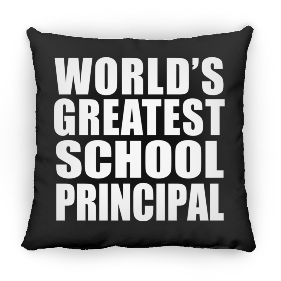 World's Greatest School Principal - Throw Pillow Black
