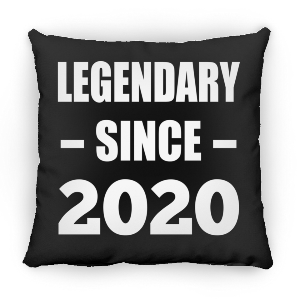 4th Birthday Legendary Since 2020 - Throw Pillow Black