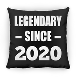 4th Birthday Legendary Since 2020 - Throw Pillow Black