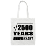 50th Anniversary Square Root of 2500 Years Anniversary - Tote Bag White