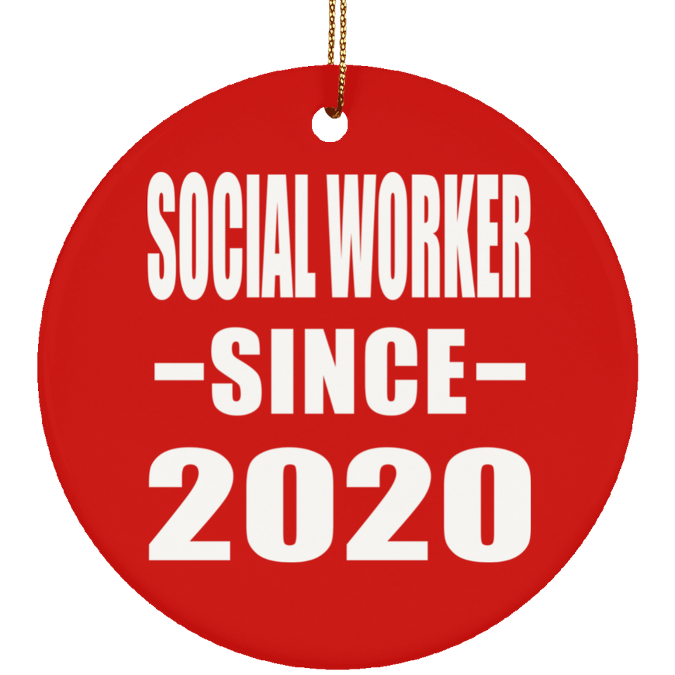 Social Worker Since 2020 - Circle Ornament