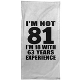 81st Birthday I'm Not 81 I'm 18 With 63 Years Experience - Hand Towel