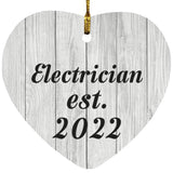 Electrician Established Est. 2022 - Heart Ornament F