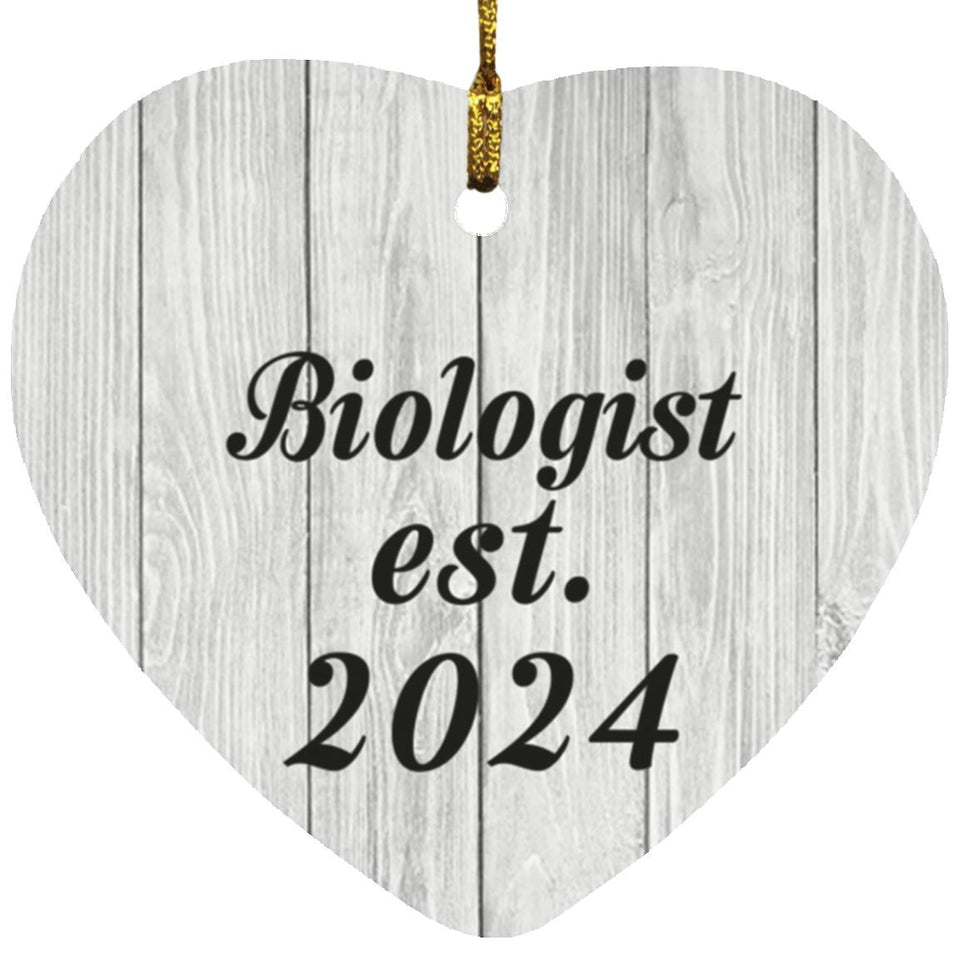 Biologist Established Est. 2024 - Heart Ornament F