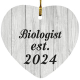 Biologist Established Est. 2024 - Heart Ornament F