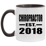 Chiropractor Established EST. 2018 - 11oz Accent Mug Black