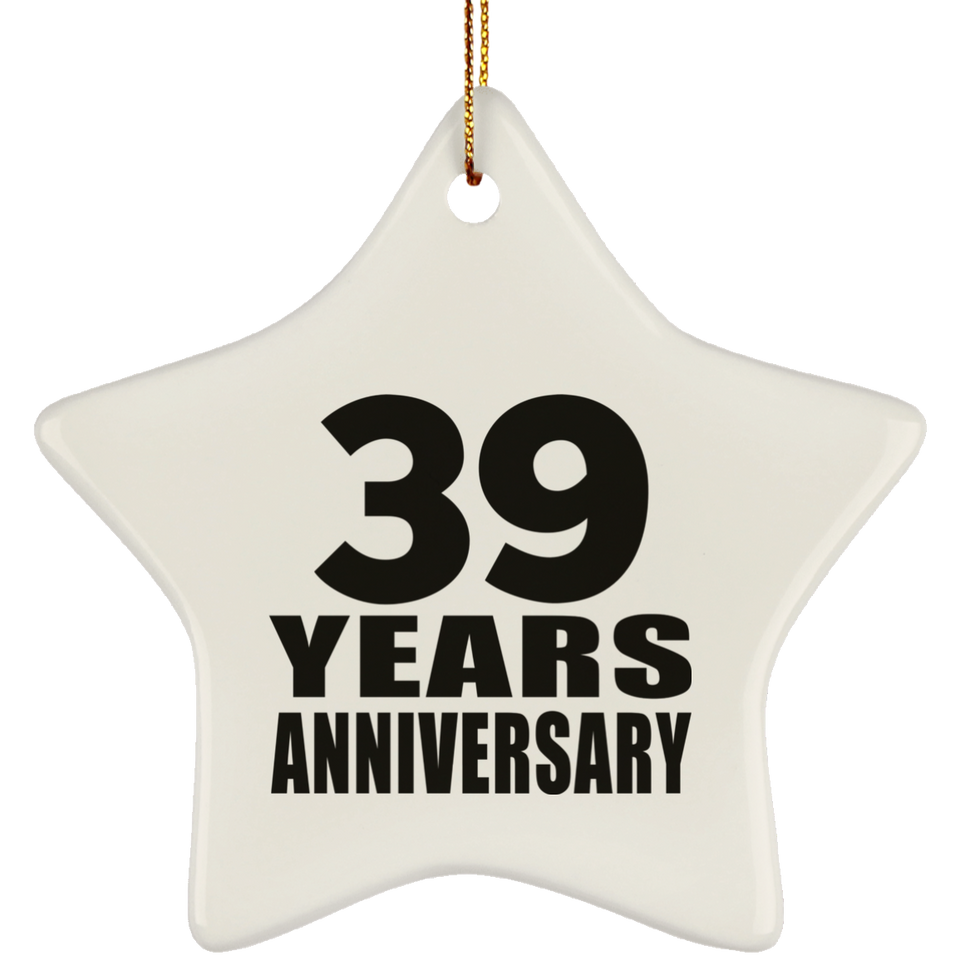 39th Anniversary 39 Years - Star Ornament