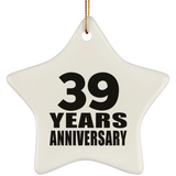 39th Anniversary 39 Years - Star Ornament