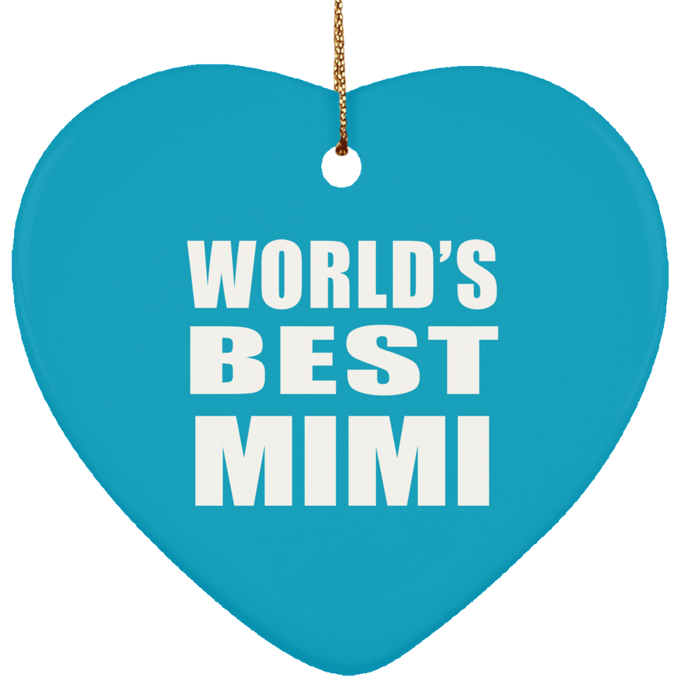 World's Best Mimi - Heart Ornament