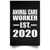 Animal Care Worker Established EST. 2020 - Poster Portrait
