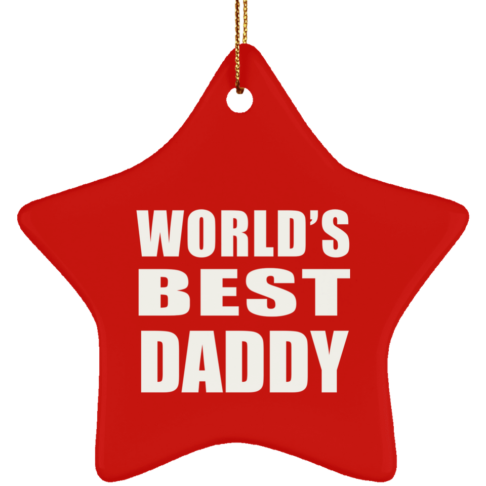 World's Best Daddy - Star Ornament