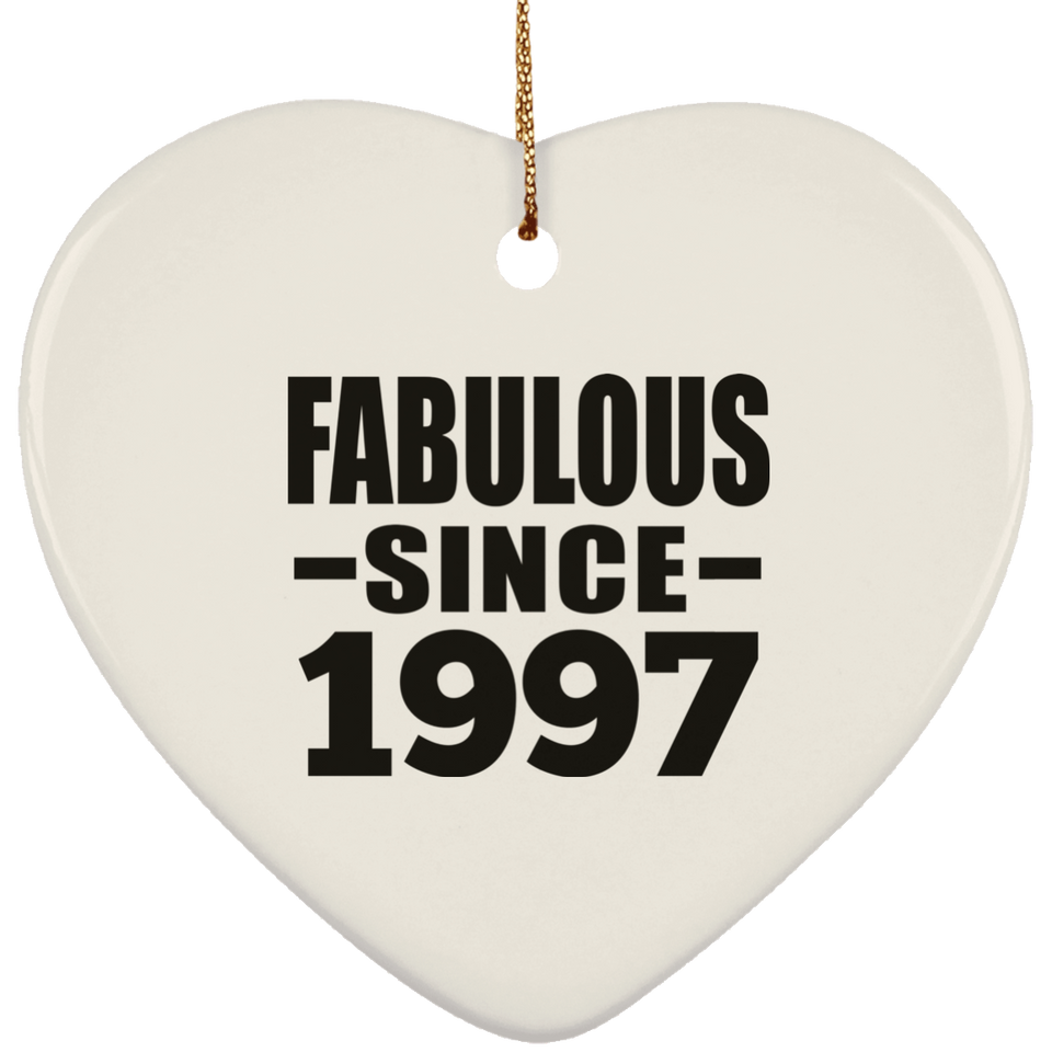 27th Birthday Fabulous Since 1997 - Heart Ornament