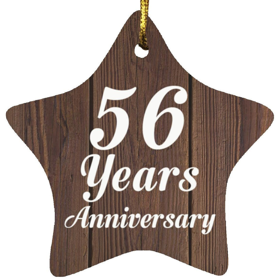 56th Anniversary 56 Years Anniversary - Star Ornament D