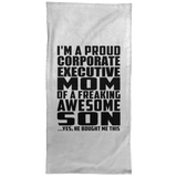 Proud Corporate Executive Mom Of Awesome Son - Hand Towel