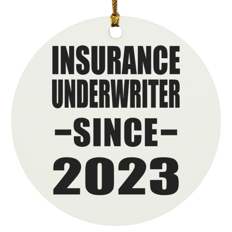 Insurance Underwriter Since 2023 - Circle Ornament