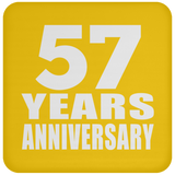 57th Anniversary 57 Years - Drink Coaster