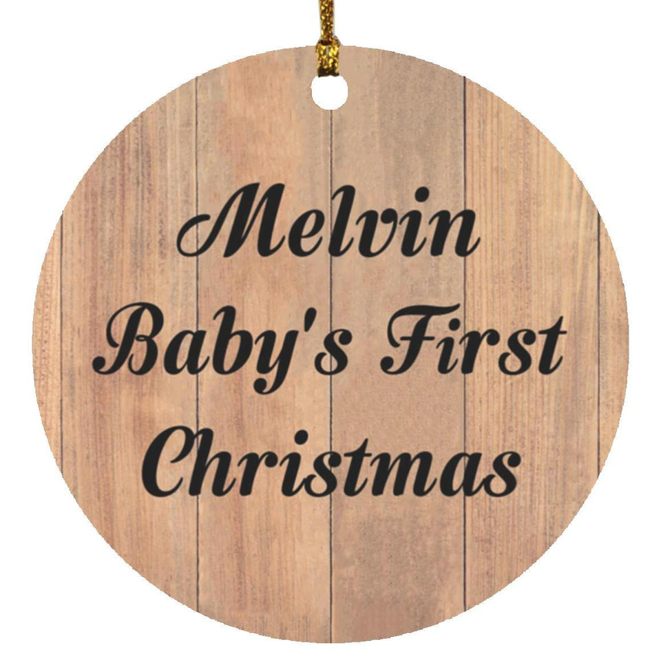 Melvin Baby's First Christmas - Circle Ornament C