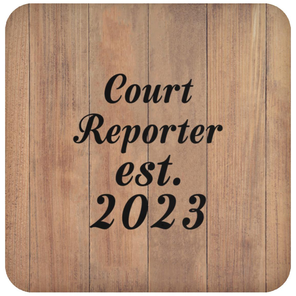 Court Reporter Established Est. 2023 - Drink Coaster C