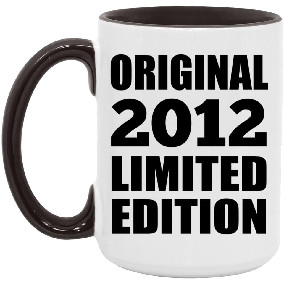 12th Birthday Original 2012 Limited Edition - 15oz Accent Mug Black
