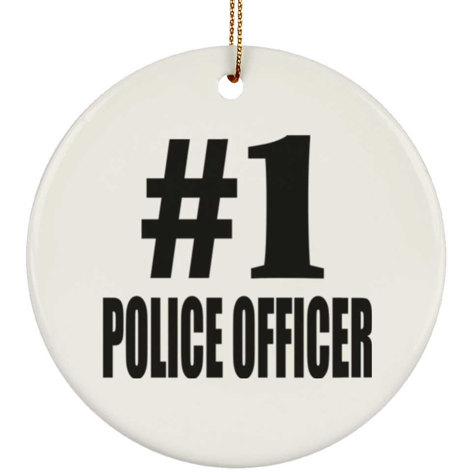Number One #1 Police Officer - Circle Ornament