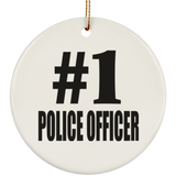 Number One #1 Police Officer - Circle Ornament