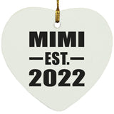 Mimi Established EST. 2022 - Heart Ornament