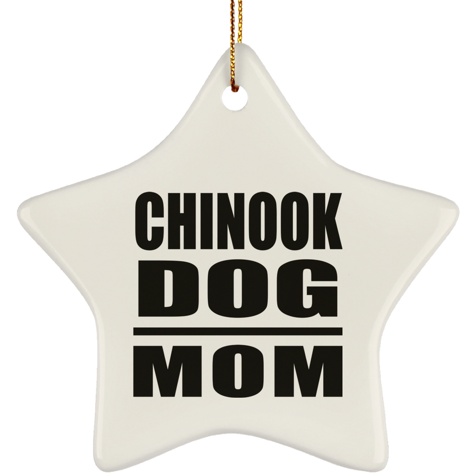 Chinook Dog Mom - Star Ornament