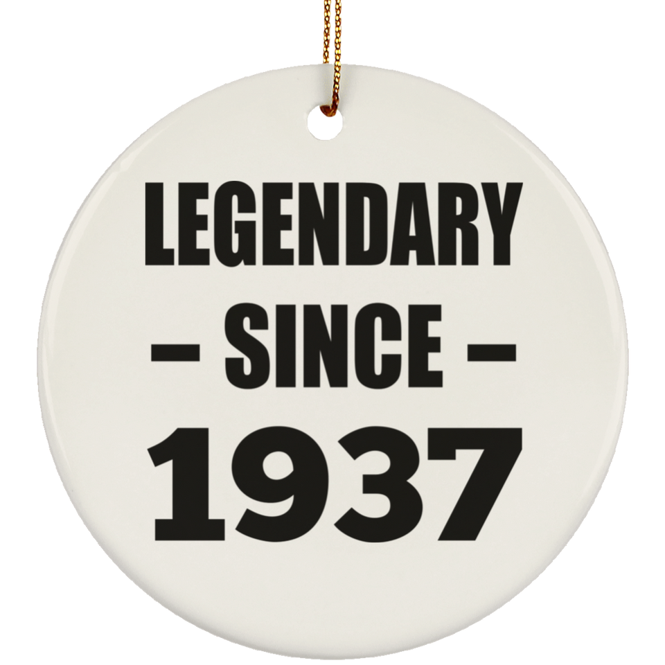 87th Birthday Legendary Since 1937 - Circle Ornament