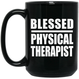 Blessed Physical Therapist - 15oz Coffee Mug Black