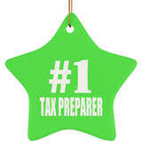 Number One #1 Tax Preparer - Star Ornament