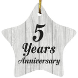 5th Anniversary 5 Years Anniversary - Star Ornament F