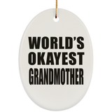 World's Okayest Grandmother - Oval Ornament