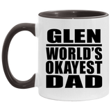 Glen World's Okayest Dad - 11oz Accent Mug Black