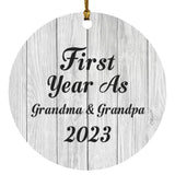 First Year As Grandma & Grandpa 2023 - Circle Ornament F