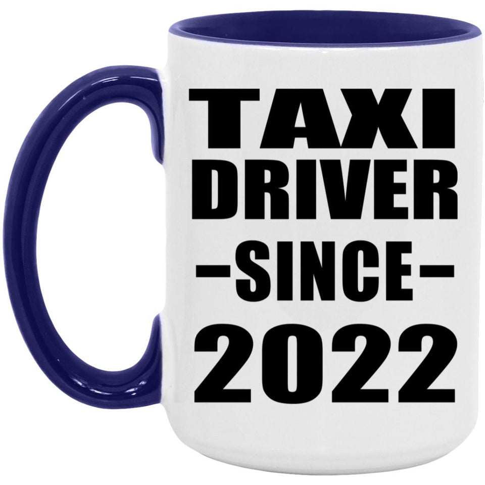 Taxi Driver Since 2022 - 15oz Accent Mug Purple
