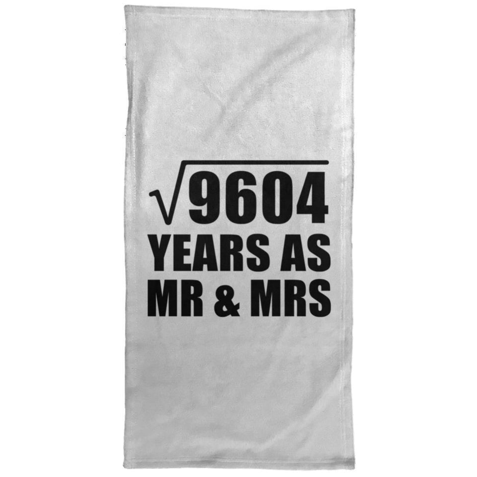 98th Anniversary Square Root of 9604 Years As Mr & Mrs - Hand Towel