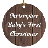 Christopher Baby's First Christmas - Circle Ornament D