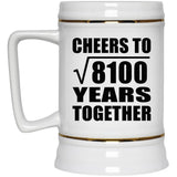 90th Anniversary Cheers To Square Root of 8100 Years Together - Beer Stein