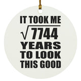 88th Birthday Took Square Root of 7744 Years To Look Good - Circle Ornament