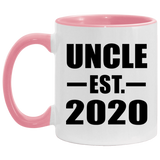 Uncle Established EST. 2020 - 11oz Accent Mug Pink