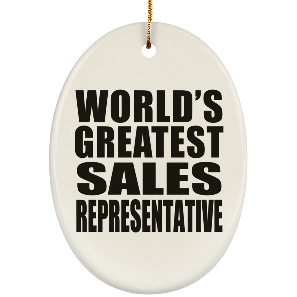 World's Greatest Sales Representative - Oval Ornament