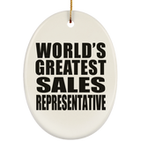World's Greatest Sales Representative - Oval Ornament