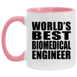World's Best Biomedical Engineer - 11oz Accent Mug Pink
