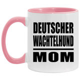 Deutscher Wachtelhund Mom - 11oz Accent Mug Pink