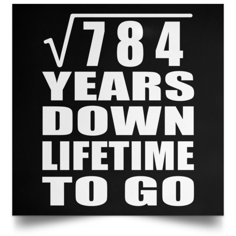 28th Anniversary Square Root of 784 Years Lifetime To Go - Poster Square