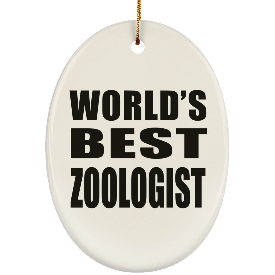 World's Best Zoologist - Oval Ornament